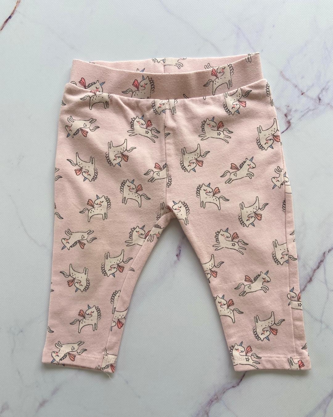 Woolworths pink Unicorn pants 6/12M – Nearly New Kids