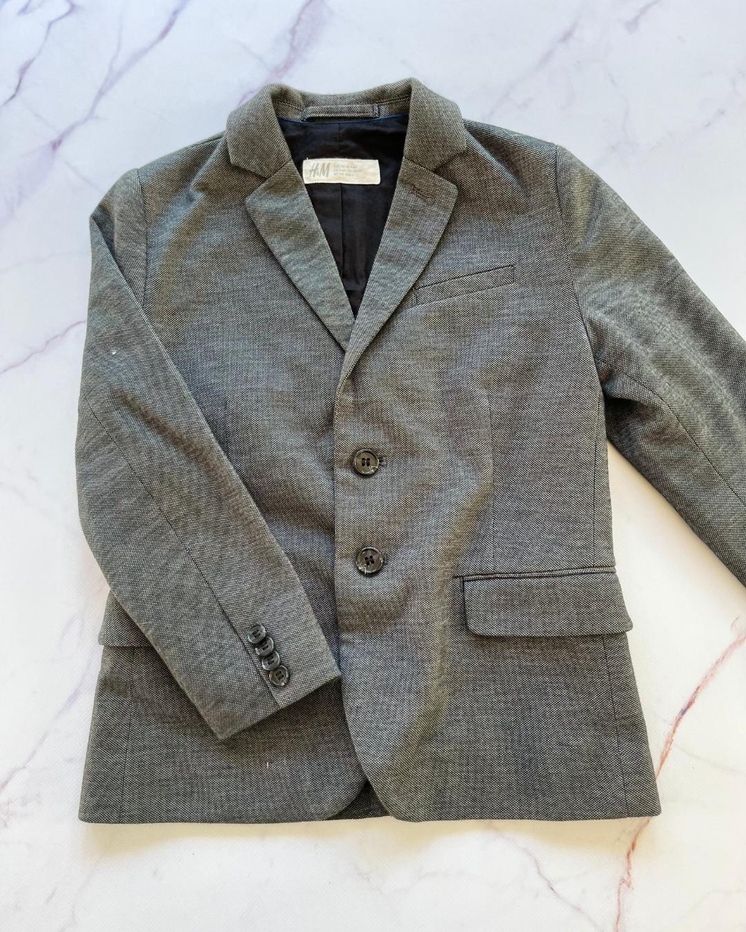 H&M grey formal jacket 5/6Y - Nearly New Kids