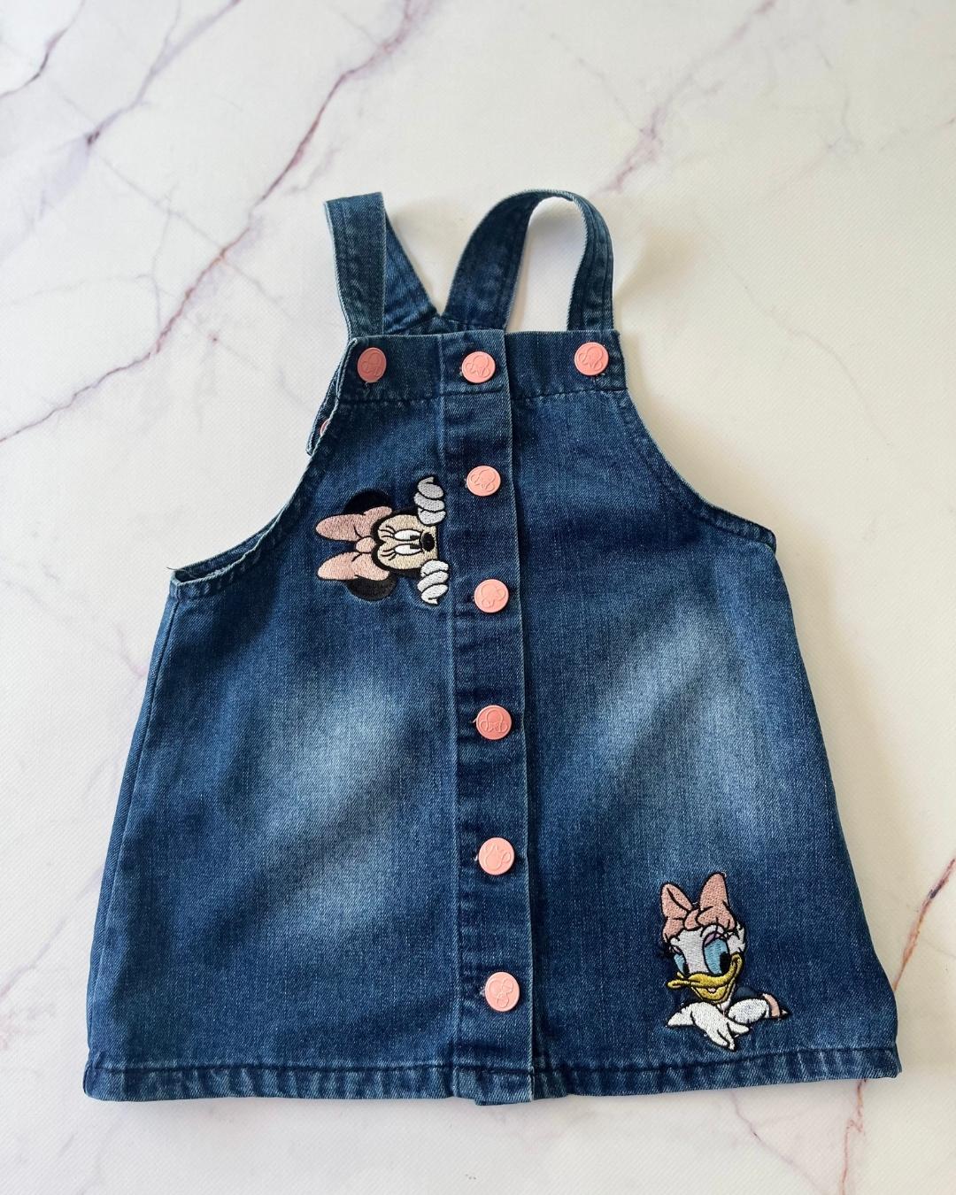 Disney denim dress with Minnie Mouse and Daphne Duck 18/24M - Nearly ...