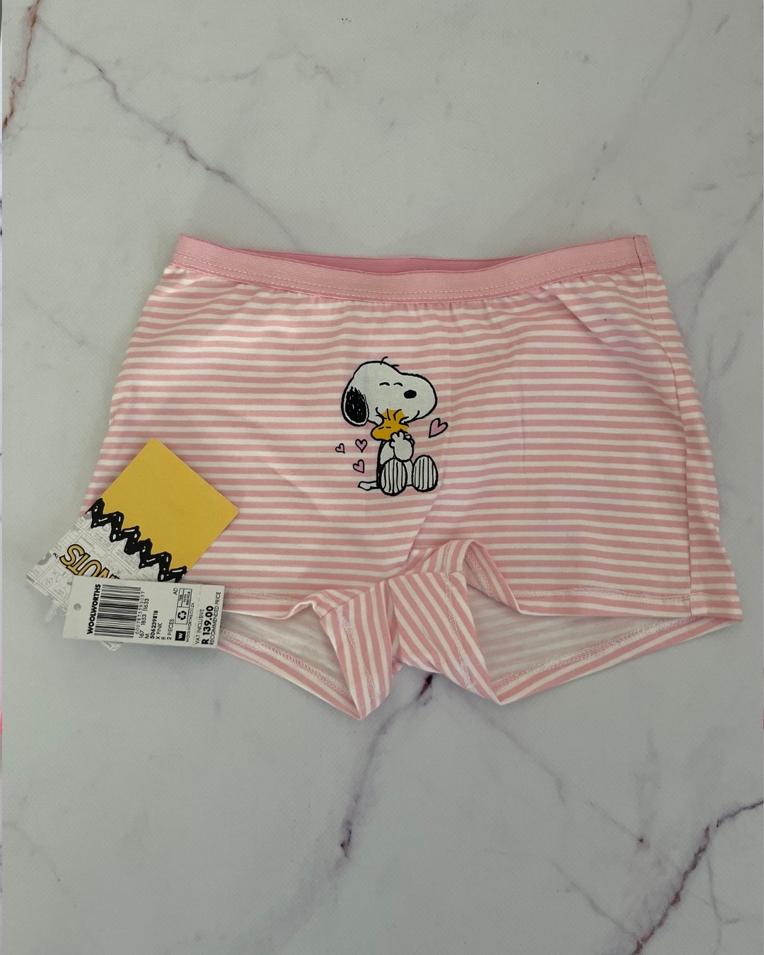 NEW* Woolworths peanuts brief panties 2 x grey and 2 x pink 8Y – Nearly New  Kids
