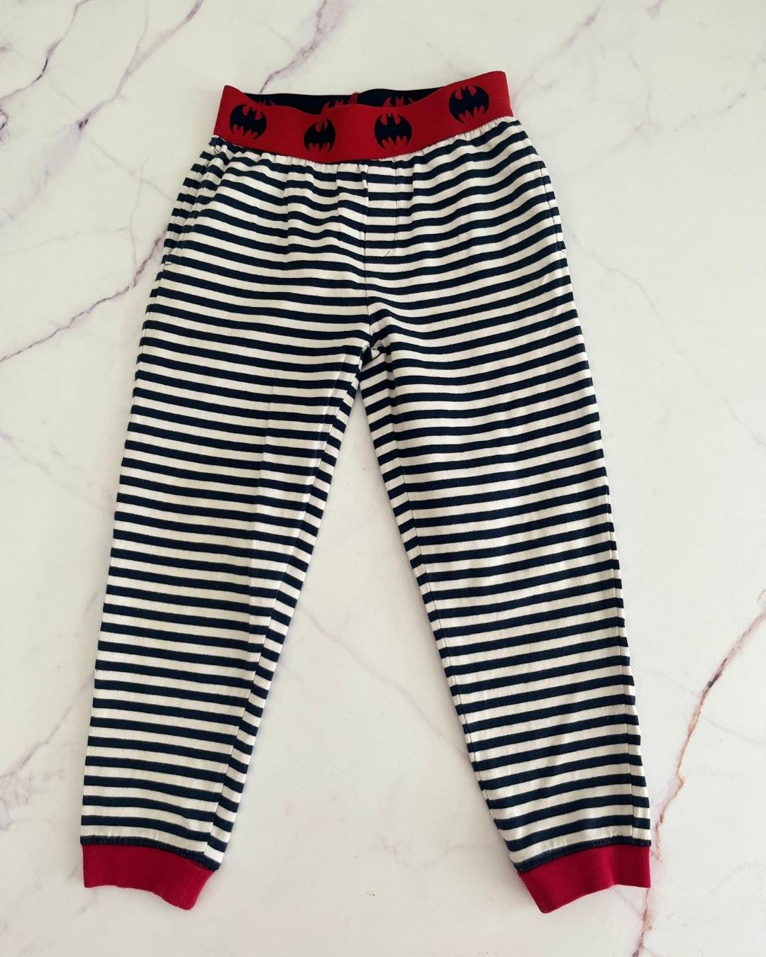 Batman blue and white striped pants 3Y – Nearly New Kids