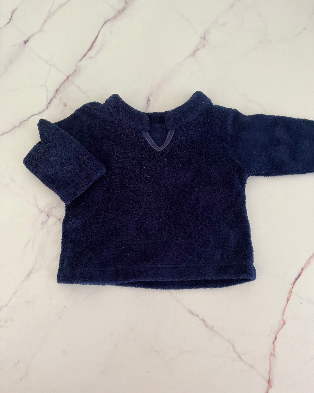 Woolworths blue fleece sweater 3/6M – Nearly New Kids