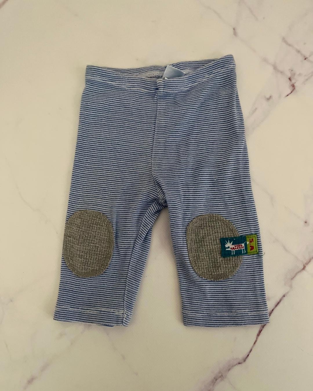 Naartjie blue striped pants with knee caps 0/3M – Nearly New Kids
