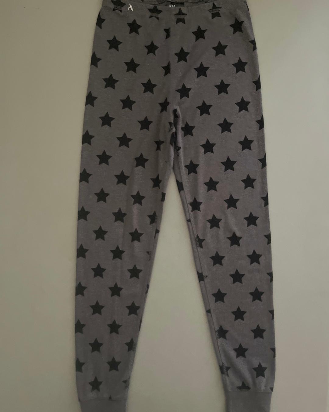 H&M dark grey star pajama pants 11/12Y – Nearly New Kids