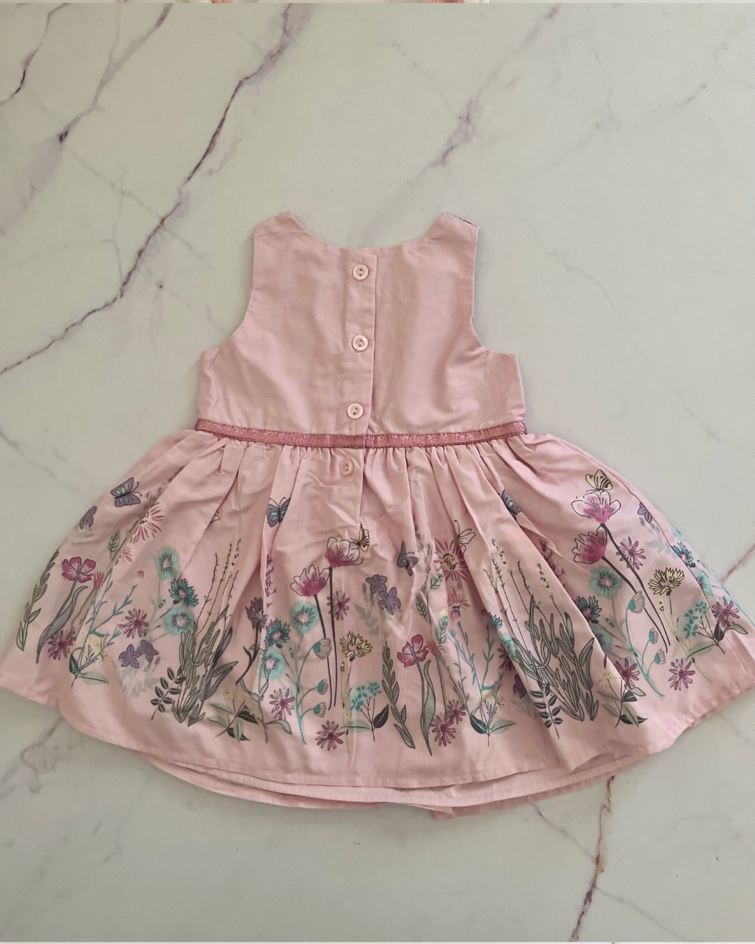 Woolworths pink flower dress and bloomer 3/6M – Nearly New Kids