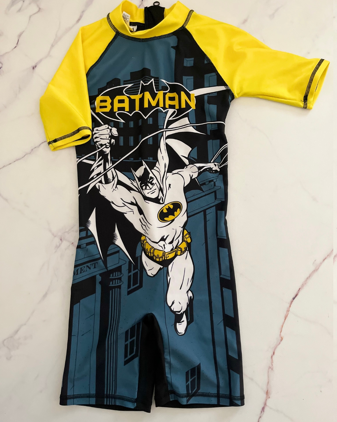 Woolworths black Batman swimming costume 7Y – Nearly New Kids